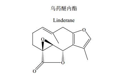 烏藥醚內酯中藥化學對照品分子結構圖