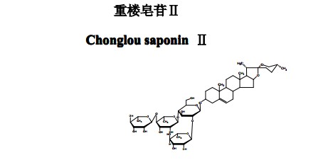 重樓皂苷Ⅱ中藥化學對照品分子結構圖