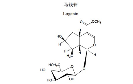 馬錢苷中藥化學對照品分子結構圖