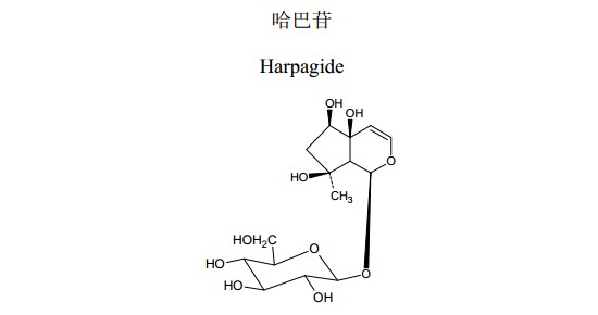 哈巴苷中藥化學對照品分子結構圖