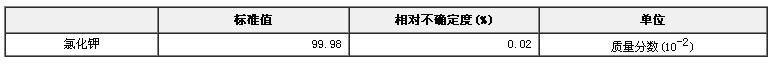 氯化鉀純度標準物質