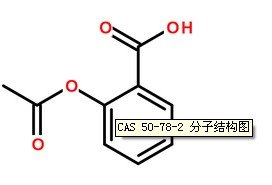阿司匹林CAS號:50-78-2分子結構圖