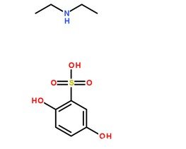 酚磺乙胺分子結構圖