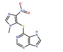 硫唑嘌呤分子結構圖