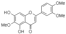 異澤蘭黃素（2-(3,4-二甲氧基苯基)-5,7-二羥基-6-甲氧基苯并吡喃-4-酮）對