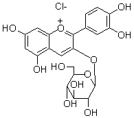 矢車菊素-3-O-葡萄糖苷（花青素；氯化矢車菊素-3-O-葡萄糖苷）對照品